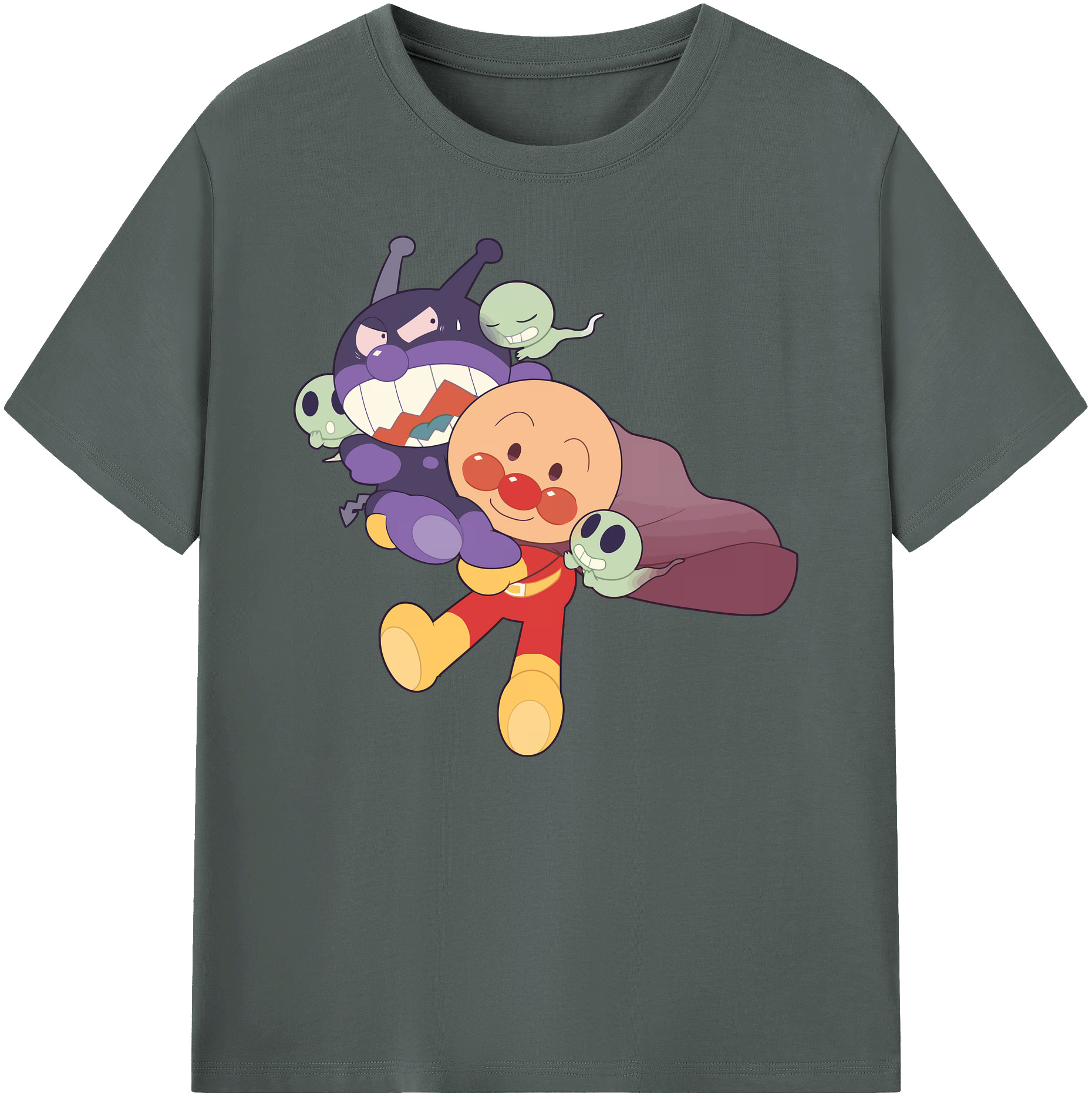 （画像用） アンパンマン Anpanman 綿100％ メンズ半袖Tシャツ｜肌触りやわらか＆通気性